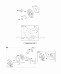 Blower Housing Flywheel Rewind Starter Diagram and Parts List for 157302-1065-E8  Briggs and Stratton Engine